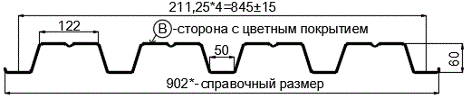 Фото: Профнастил Н60 х 845 - B (PURMAN-20-Argillite-0.5) в Электроуглях