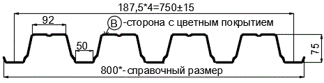 Фото: Профнастил Н75 х 750 - B (ПЭ-01-8017-1) в Электроуглях