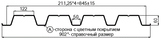 Фото: Профнастил Н60 х 845 - B (PURMAN-20-Citrine-0.5) в Электроуглях