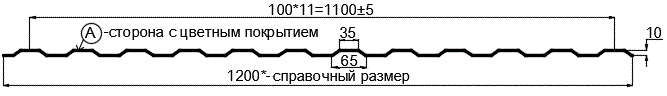 Фото: Профнастил МП10 х 1100 - A (ПЭ-01-3005-0.65) в Электроуглях