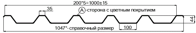 Фото: Профнастил С44 х 1000 - A (PureTech_Mat-20-7024-0.5) в Электроуглях