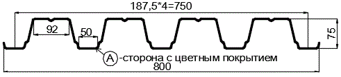 Фото: Профнастил Н75 х 750 - A (ПЭ-01-1015-0.7) в Электроуглях