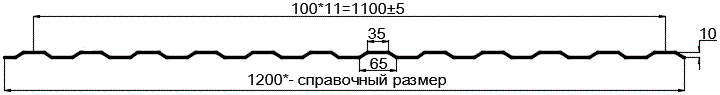 Фото: Профнастил оцинкованный МП10 х 1100 (ОЦ-01-БЦ-0.65) в Электроуглях